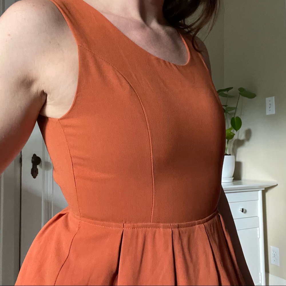 Fall Colours Pleated Dress - Picture 2 of 9